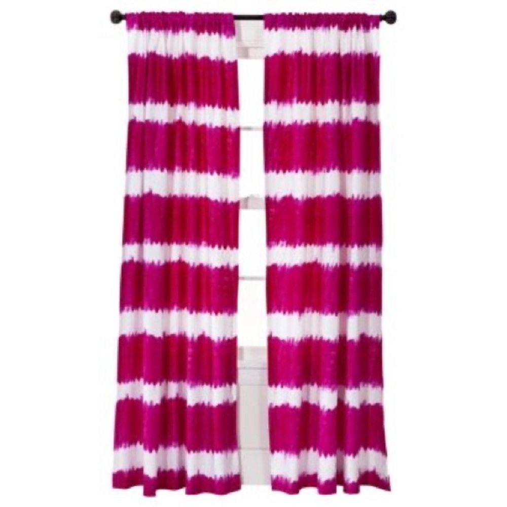 Target pink tie dye fabric curtain panel